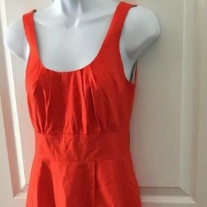 J. Crew Coral Orange Elinor Sleeveless Dress Sz 0